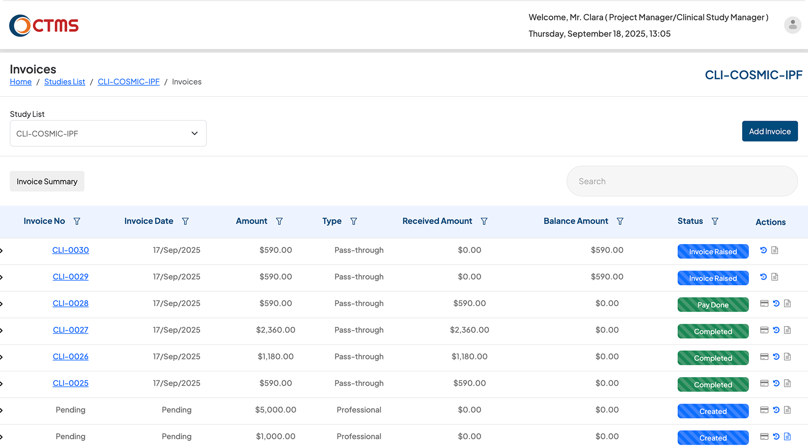 Screenshot of Financial Management