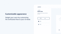 Screenshot of Customize the appearance of your verification flow with a user-friendly interface.