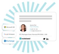 Screenshot of professional email signatures that's compatible with Microsoft 365, Google Workspace, and Exchange.