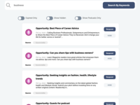 Screenshot of Pitch requests from journalists