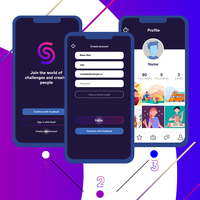 Screenshot of Swace app, how to create an account.