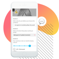 Screenshot of Performance reviews and surveys can be done online or on mobile apps, making it accessible to all co-workers - even after hours!