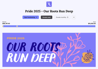 Screenshot of Modern peer-to-peer fundraising pages