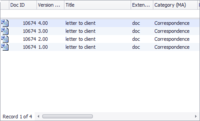 Screenshot of Control multiple document versions and retain archive copies for future reference.