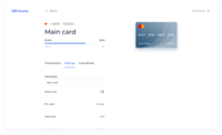 Screenshot of Card payments (customer-facing front-end)