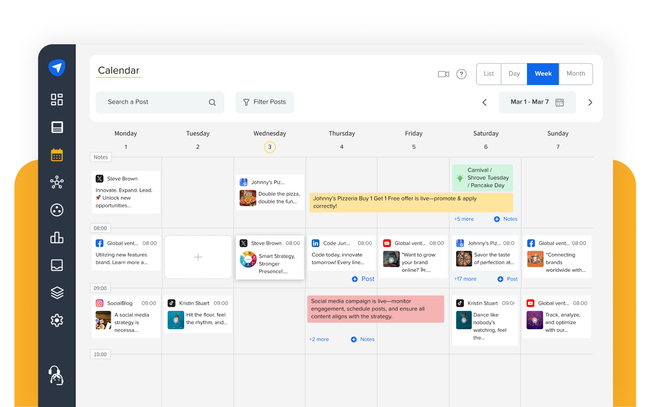 Screenshot of Calendar