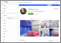 Screenshot of an example website. A website is available with the EasyWeek service.