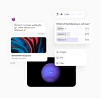 Screenshot of Location and Media Sharing , Polls, Reactions, and More
