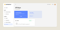 Screenshot of API keys