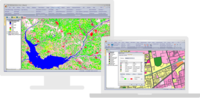 Screenshot of Easily Create, View and Analyse Your Geospatial Data: Next-generation cartographic and visualisation tools for conceptualisation, production, dissemination, and analysis of 2D and 3D maps. It is a 64-bit, Unicode compliant Desktop GIS with an intuitive user interface where data can be viewed in multiple tabs using Multiple Document Interface (MDI).