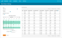 Screenshot of Work pattern settings
