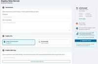 Screenshot of Deploy new server