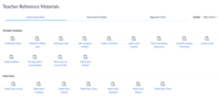 Screenshot of teacher reference materials