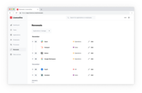 Screenshot of Renewal alert and notifications