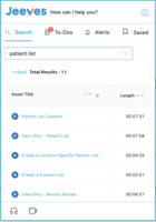 Screenshot of search results in the chrome extension