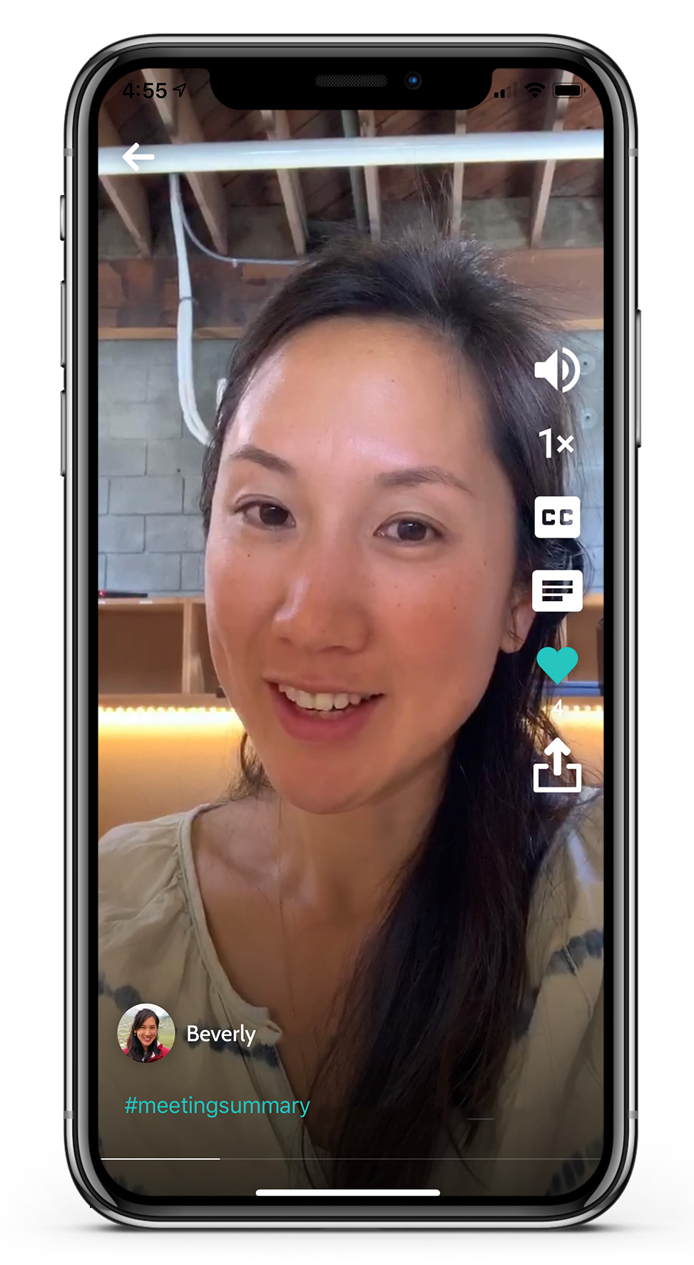Screenshot of Mobile View of Voodle Stream:
Watch video messages made by team members on the go with the mobile Voodle app.