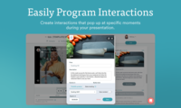 Screenshot of Easy program interactions to show up at specific moments in time