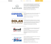 Screenshot of Just a few of Widewail's customer testimonials.