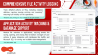 Screenshot of Comprehensive File Activity Logging, Application Activity Tracking & Database Support