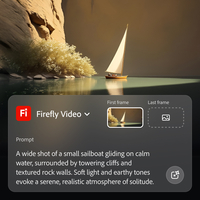 Screenshot of where to generate videos from prompts within Firefly.