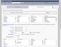 Screenshot of Advanced search