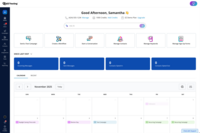 Screenshot of where the user can view recent activity, upcoming campaigns, and access AI Assistant.