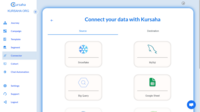 Screenshot of the Connector Window. Making use of this feature, the user can connect their database to the Kursaha system, without any need to duplicate or transfer data into the system in order to use it.