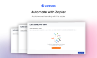 Screenshot of Zapier integration can be used to automate card-sending and integrate with 1000s of apps