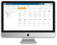 Screenshot of FleetUp workflow management. Reduce driver downtime, optimize delivery schedules, and track working hours, all on a single fleet platform.