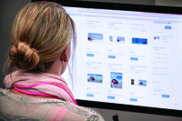 Screenshot of ecommerce functionality for ordering all marketing assets, digital and physical