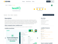 Screenshot of Vendor listings with in-depth details
