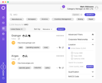 Screenshot of Find Suppliers - Identify suppliers on various criteria including location, industry, category, revenue, certifications, and more from a database of 4.2 million suppliers