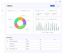 Screenshot of analytical dashboard with statistical view of customs declaration.