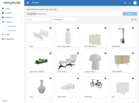 Screenshot of the interface to create products in 3D with thousands of combinations