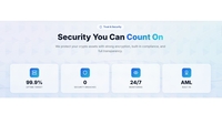 Screenshot of Built-in AML compliance, encryption, and GDPR/KYC/OFAC screening