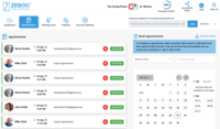 Screenshot of Schedule future appointments with your patients easily and conveniently via the calendar.