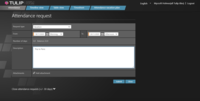 Screenshot of Attendance request page
