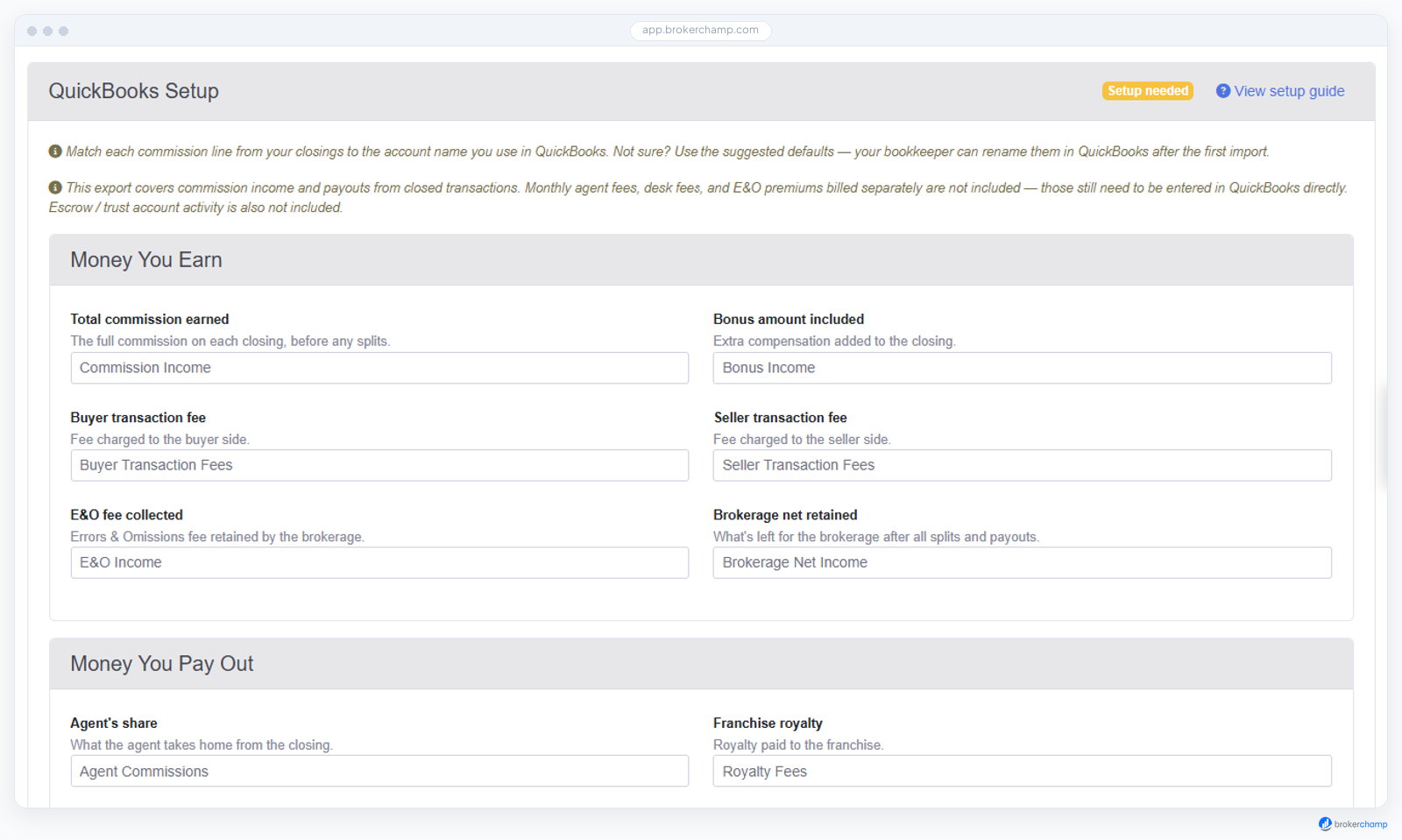 Screenshot of Balance-checked monthly QuickBooks export, ready for the bookkeeper.