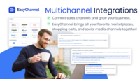 Screenshot of EasyChannel's integrations with the internet's leading selling channels, including ecommerce marketplaces, social media channels, and shopping carts.