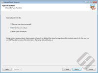 Screenshot of Data Recovery Master: Choose Type of Analysis