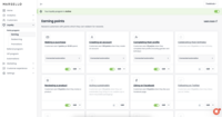 Screenshot of earning options that allow customers to earn points for activities that can grow a brand.