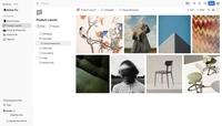 Screenshot of files organized by workspace, project, and campaign. Browse visually with rich previews for images, videos, and design files. AI Search finds any file by describing its content across 50+ formats