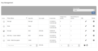 Screenshot of Key Management