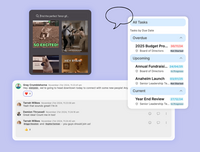Screenshot of COMMUNICATE: Keep your teams aligned and engaged with Engage Spaces' robust communication features. From real-time messaging to push notifications and group announcements, our platform centralizes all communication in one place. Whether sharing updates, sending reminders, or enabling team chats, Engage Spaces ensures your community is always informed, engaged, and ready to take action with streamlined communication tools.