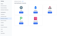 Screenshot of sending alerts in near real-time and notifying users through email, webhook, Slack, PagerDuty and Opsgenie.