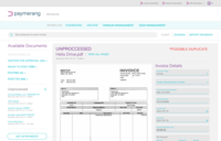 Screenshot of Invoice Automation UI