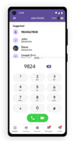 Screenshot of the dialer and search directory.