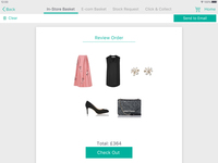 Screenshot of Check out the order right from the app if the customer is ready to purchase