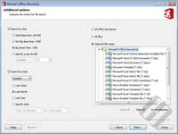 Screenshot of Data Recovery Wizard: Filter Options
