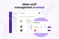 Screenshot of Staff availability, stay in ratio, and an overview of schedules, for staff.